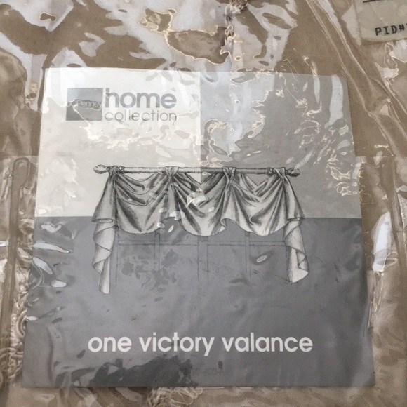 JCP Home Collection Accents Nwt Victory Valance 33 X 19 Linen Color